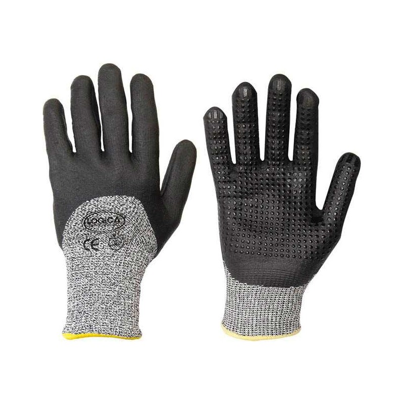 Paia guanti antitaglio schiuma nitr protezione taglio 5
